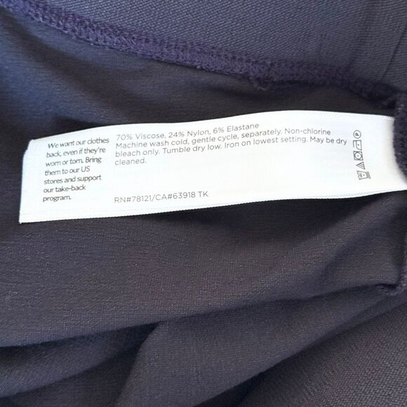 Eileen Fisher Flat Front Pull On Viscose Blend Pants in Charcoal - Women’s US X - Picture 5 of 11